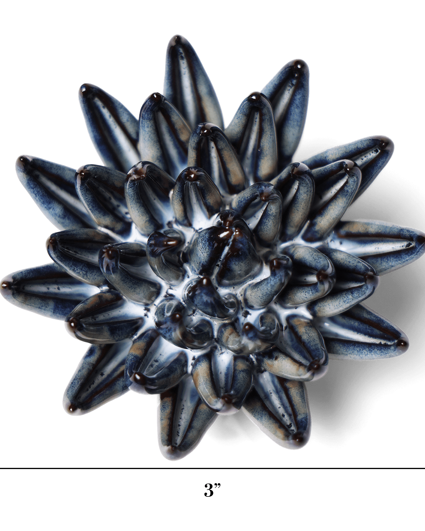 Japan Ceramic Flower Wall Art Black Cactus Flower - Chive Ceramics Studio - Ceramic Flowers - Chive US