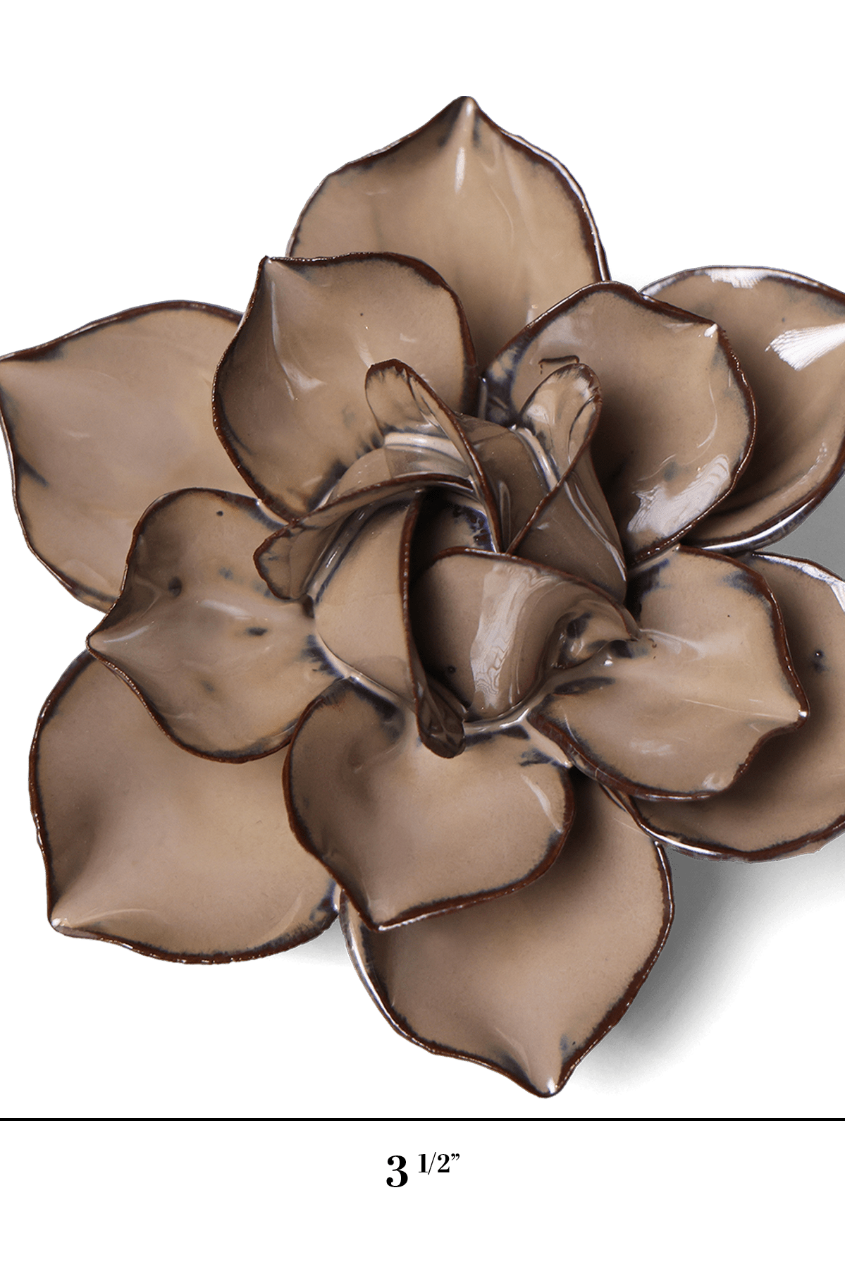 Japan Ceramic Flower Wall Art Brown Cactus Flower - Chive Ceramics Studio - Ceramic Flowers - Chive US