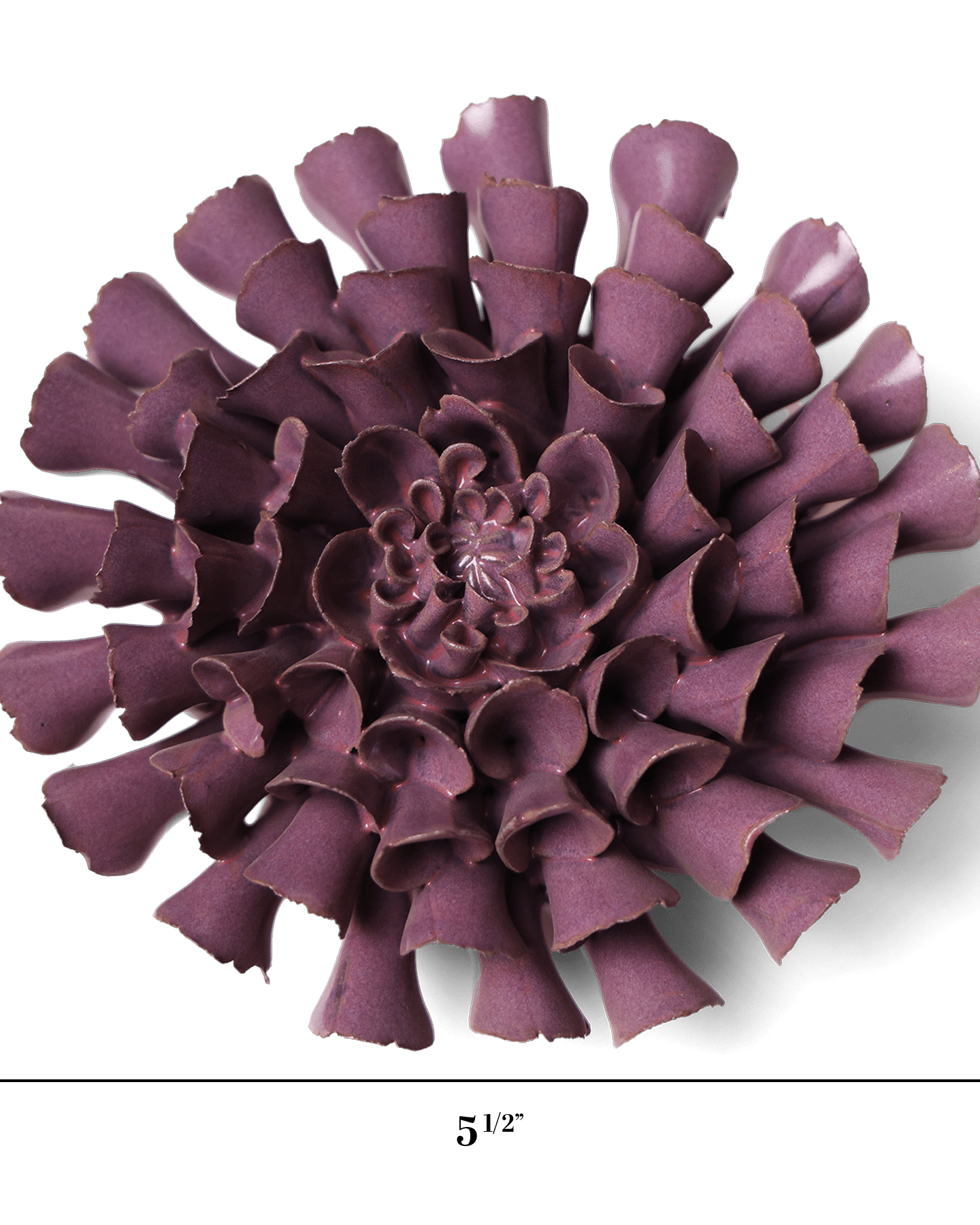 Japan Ceramic Flower Wall Art Lilac Pom Pom Dahlia - Chive Ceramics Studio - Ceramic Flowers - Chive US