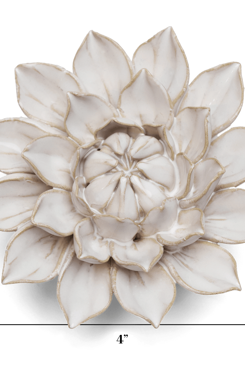 Ivory Monch Aster - Chive Ceramics Studio - Ceramic Flowers - Chive Ceramics Studio