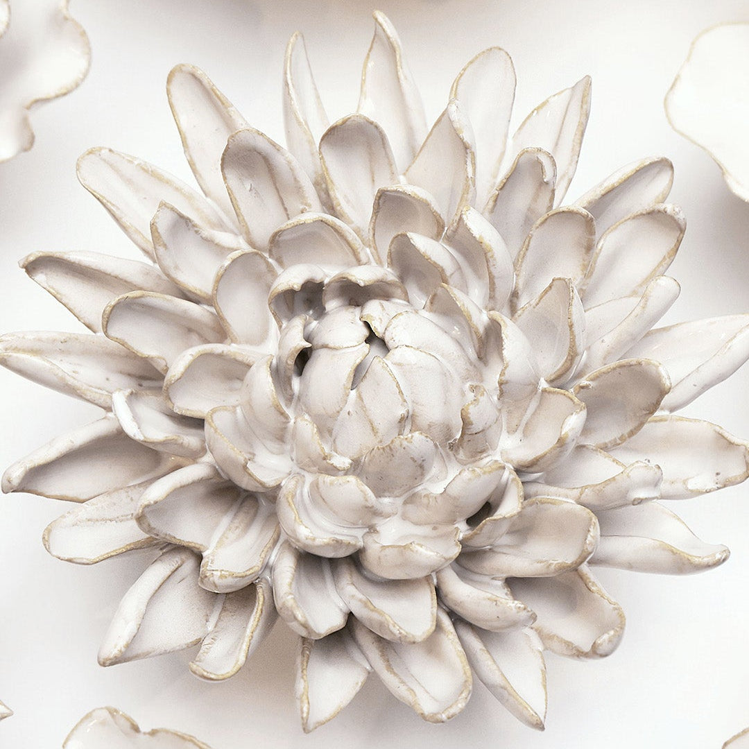 Ivory Chrysanthemum - Chive Ceramics Studio - Ceramic Flowers - Chive Ceramics Studio