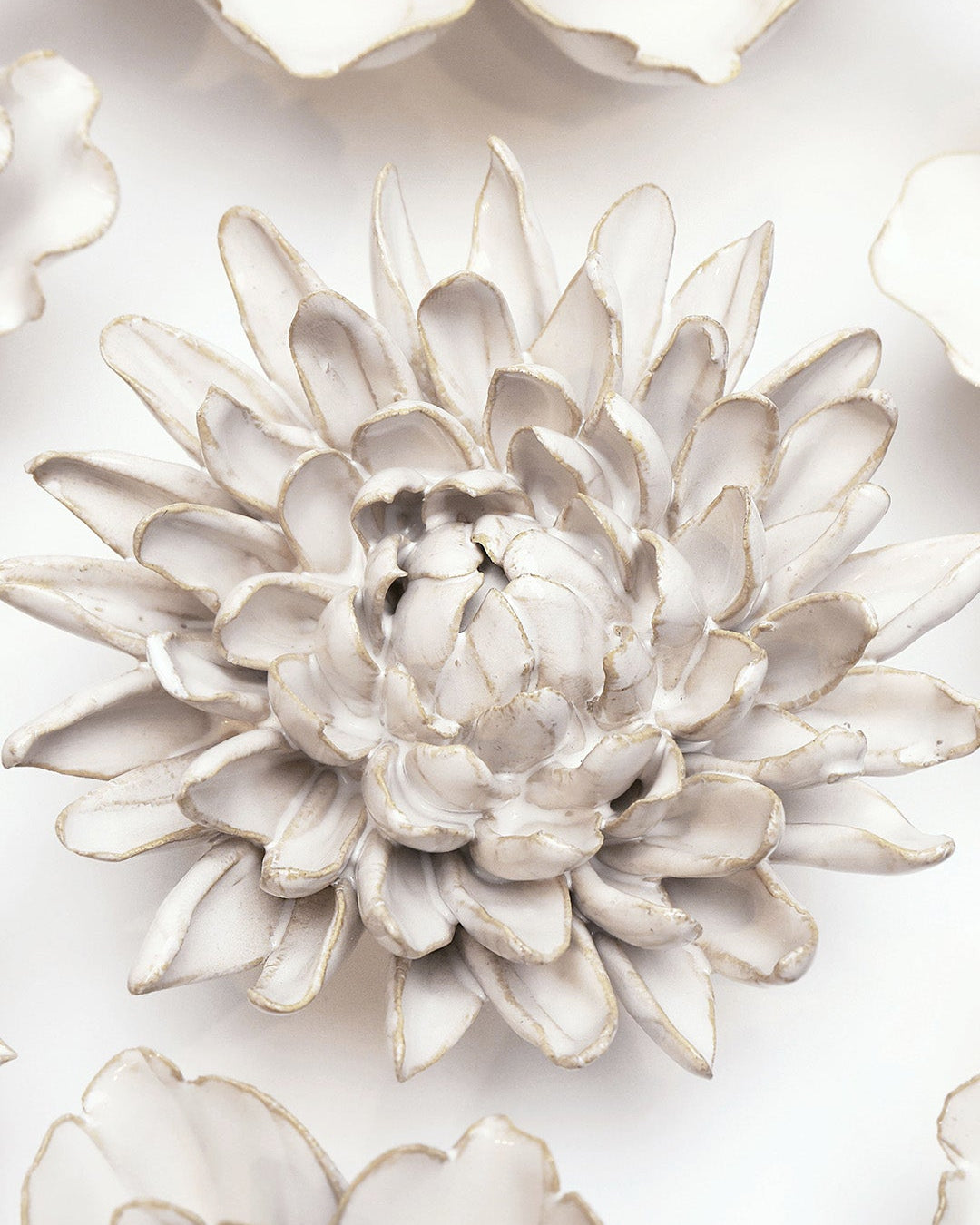 Ivory Chrysanthemum - Chive Ceramics Studio - Ceramic Flowers - Chive Ceramics Studio