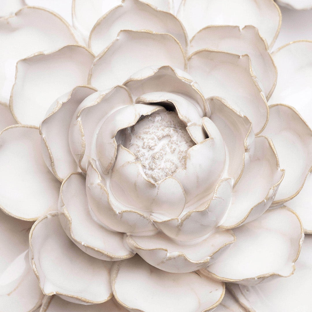 Ivory Empire Cabbage Flower - Chive Ceramics Studio - Ceramic Flowers - Chive Ceramics Studio