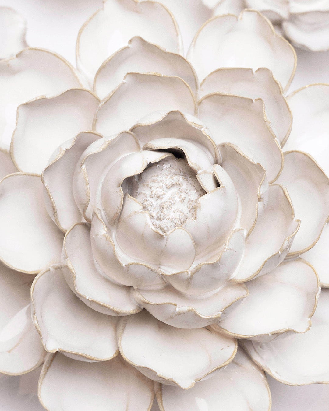 Ivory Empire Cabbage Flower - Chive Ceramics Studio - Ceramic Flowers - Chive Ceramics Studio