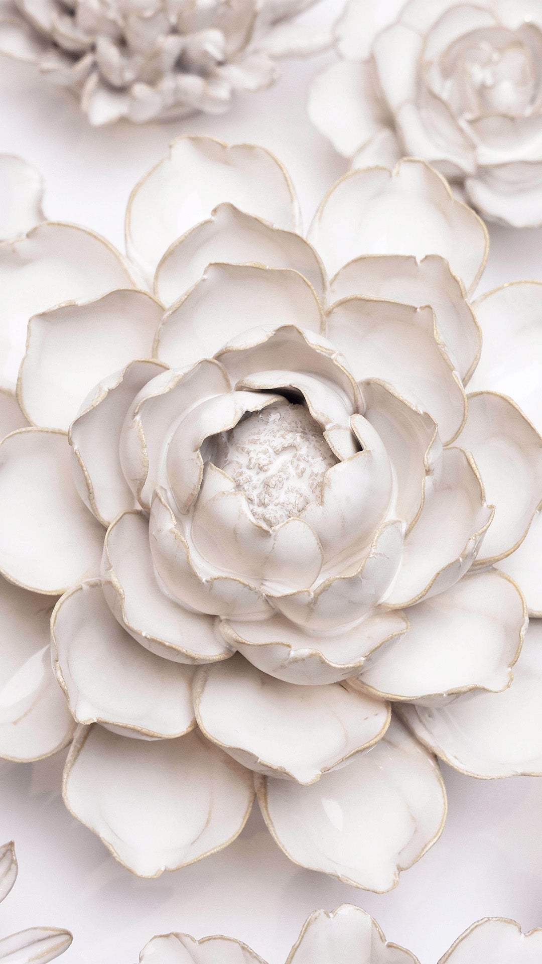 Ivory Empire Cabbage Flower - Chive Ceramics Studio - Ceramic Flowers - Chive Ceramics Studio