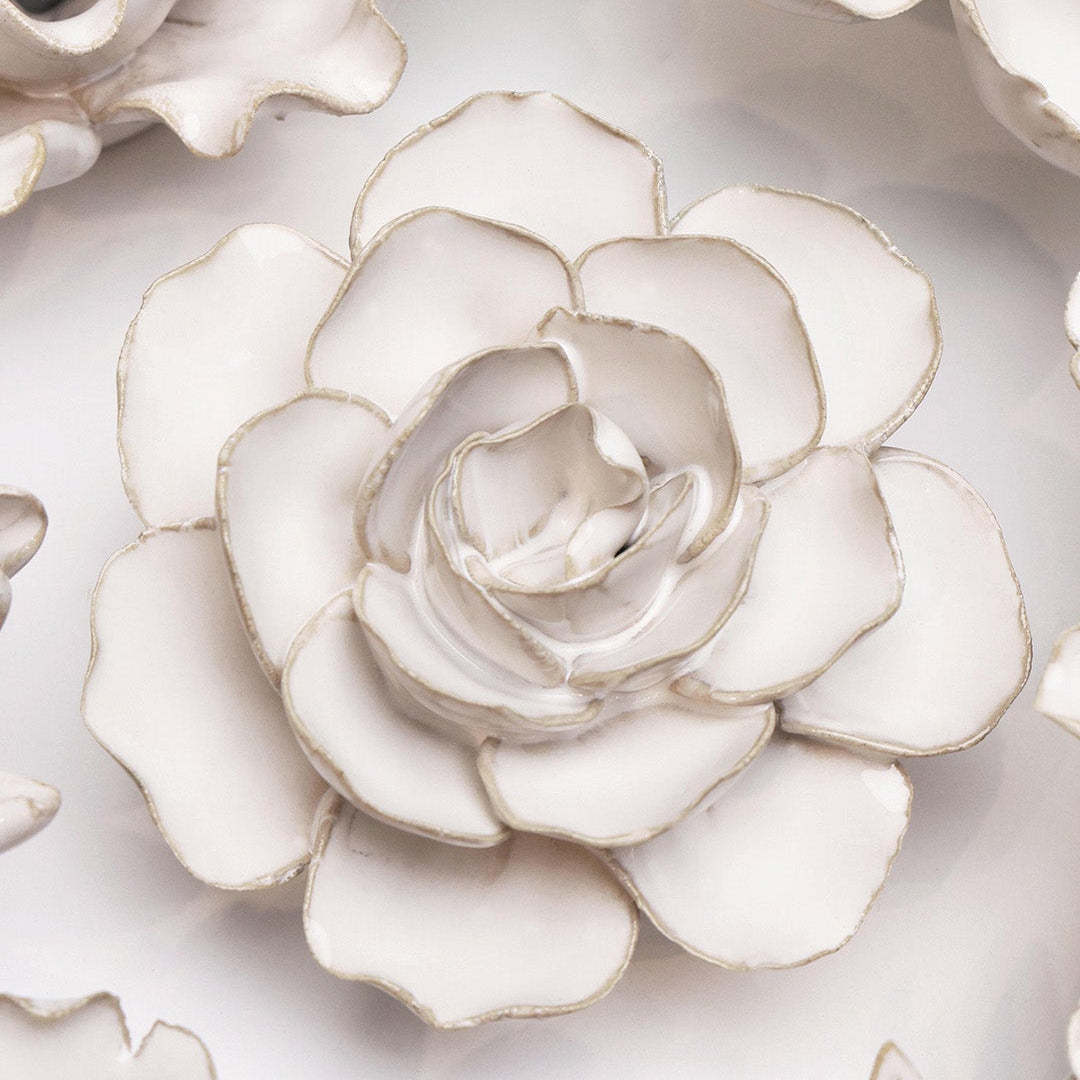 Ivory Amandine Ranunculus - Chive Ceramics Studio - Ceramic Flowers - Chive Ceramics Studio