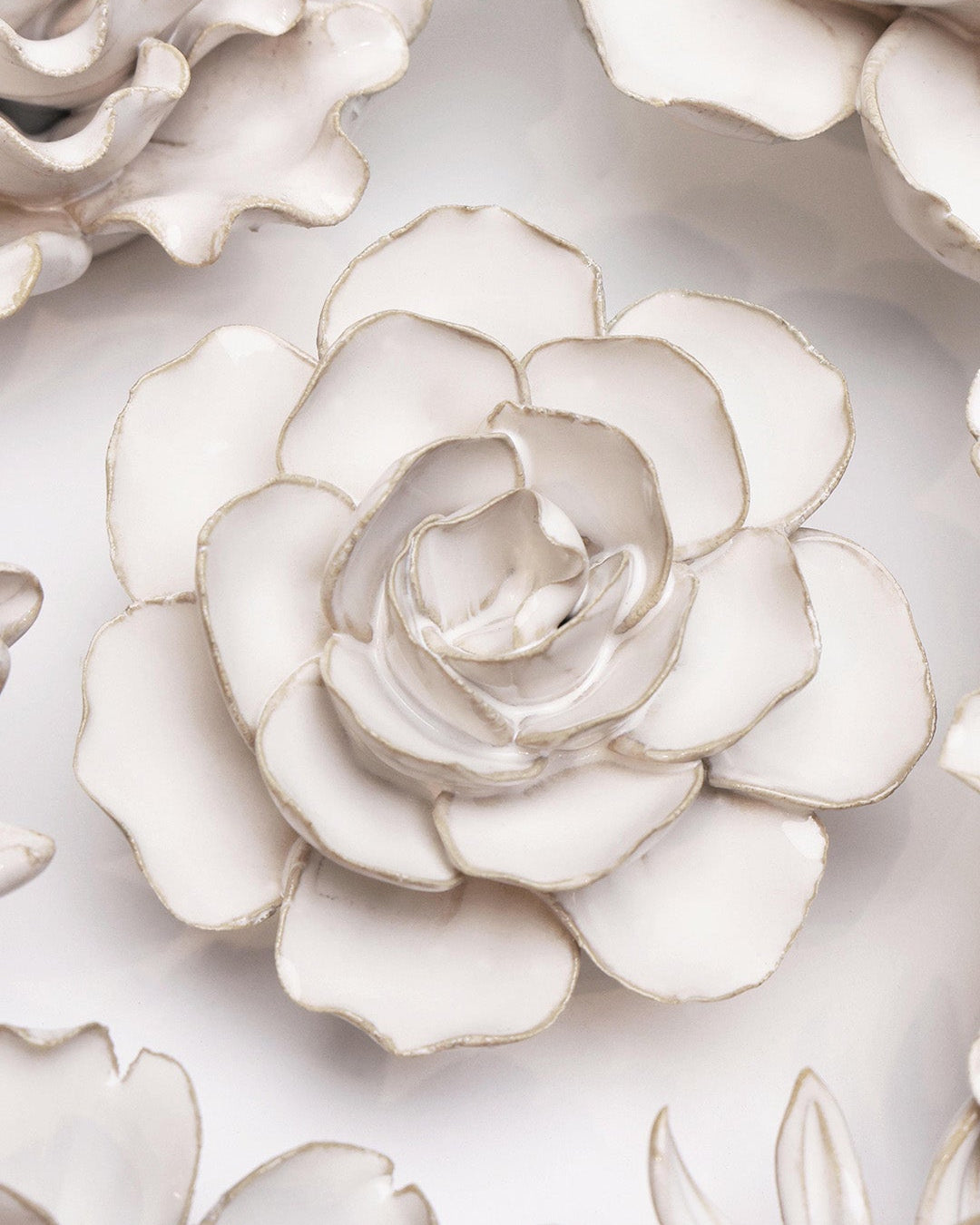 Ivory Amandine Ranunculus - Chive Ceramics Studio - Ceramic Flowers - Chive Ceramics Studio