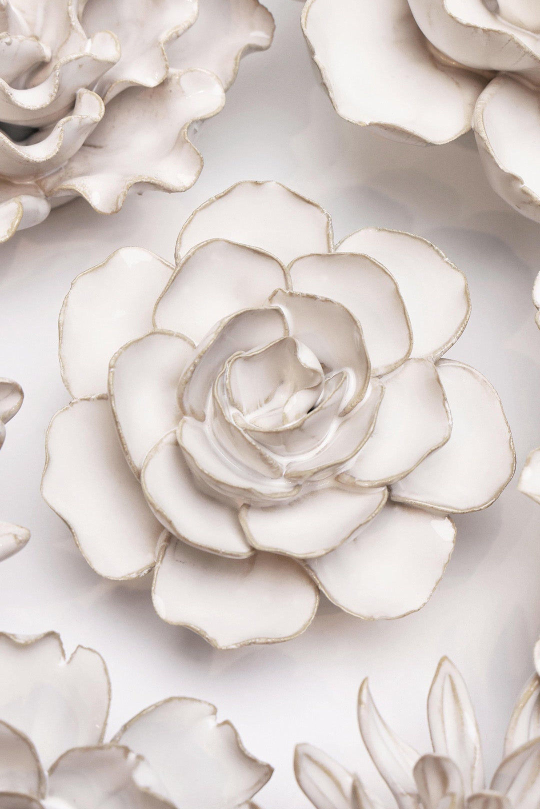 Ivory Amandine Ranunculus - Chive Ceramics Studio - Ceramic Flowers - Chive Ceramics Studio