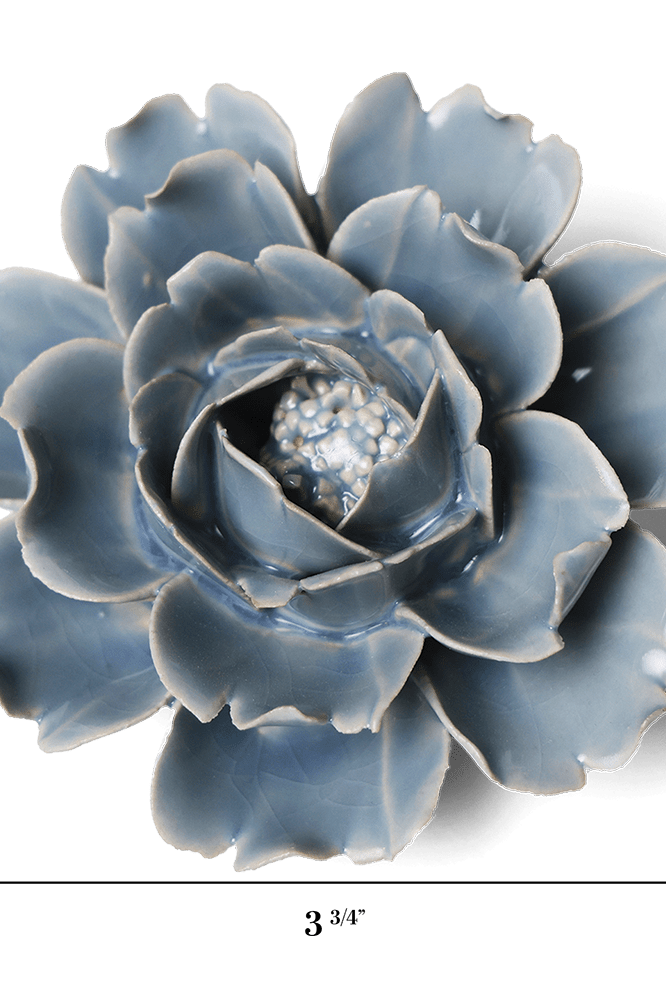 EG08 Pastel Blue Rose - Chive Ceramics Studio - Ceramic Flowers - Chive Ceramics Studio