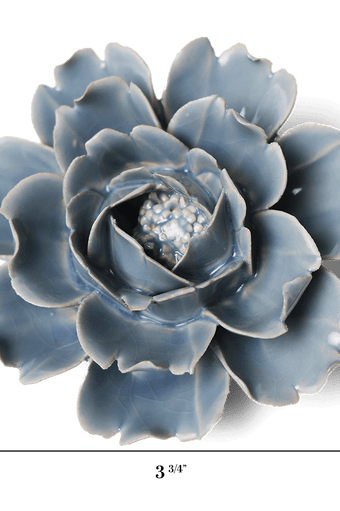 EG08 Pastel Blue Rose - Chive Ceramics Studio - Ceramic Flowers - Chive Ceramics Studio