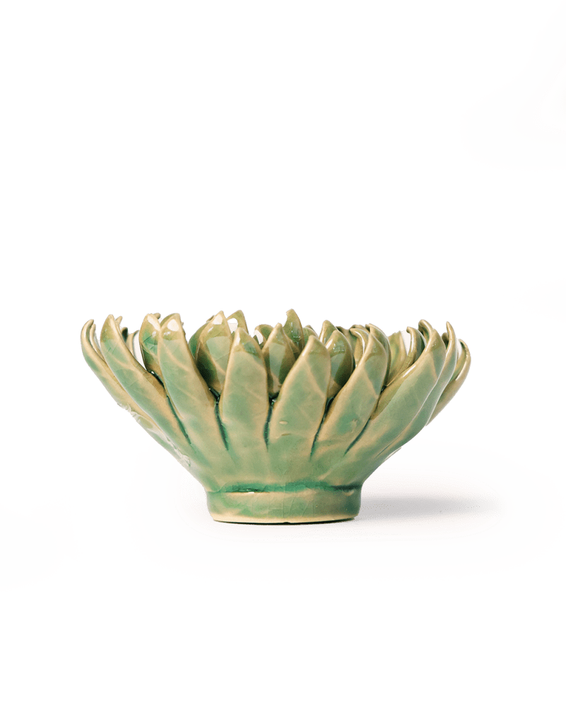 Jungle Green Pompom Mum - Chive Ceramics Studio - Ceramic Flowers - Chive Ceramics Studio