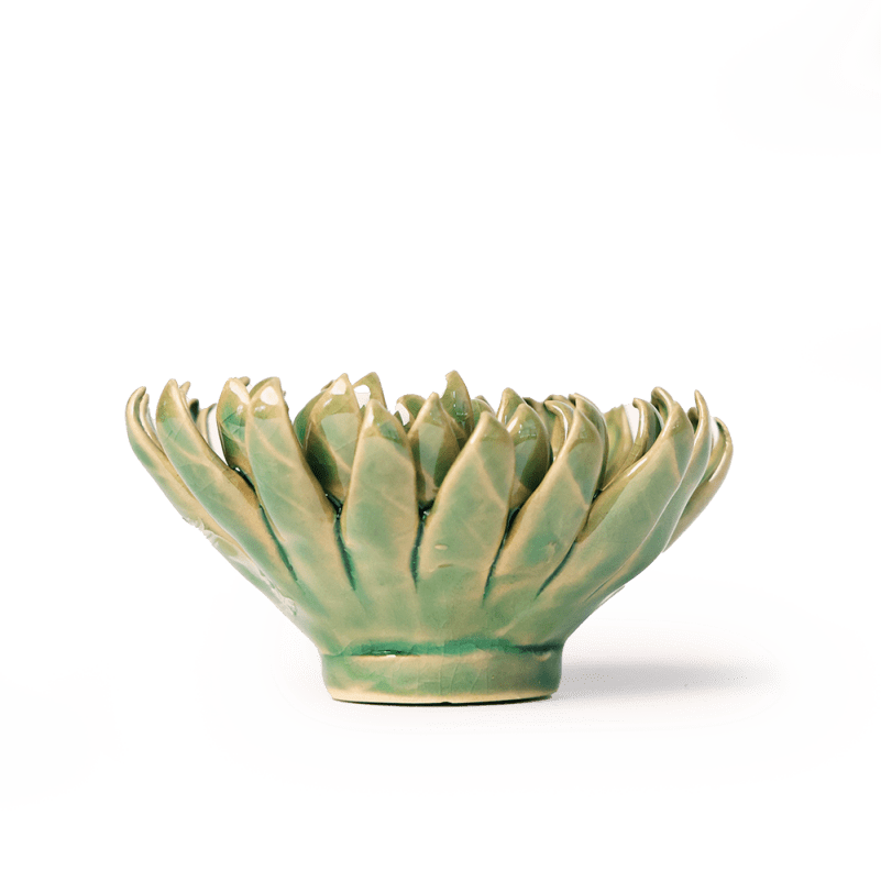 Jungle Green Pompom Mum - Chive Ceramics Studio - Ceramic Flowers - Chive Ceramics Studio