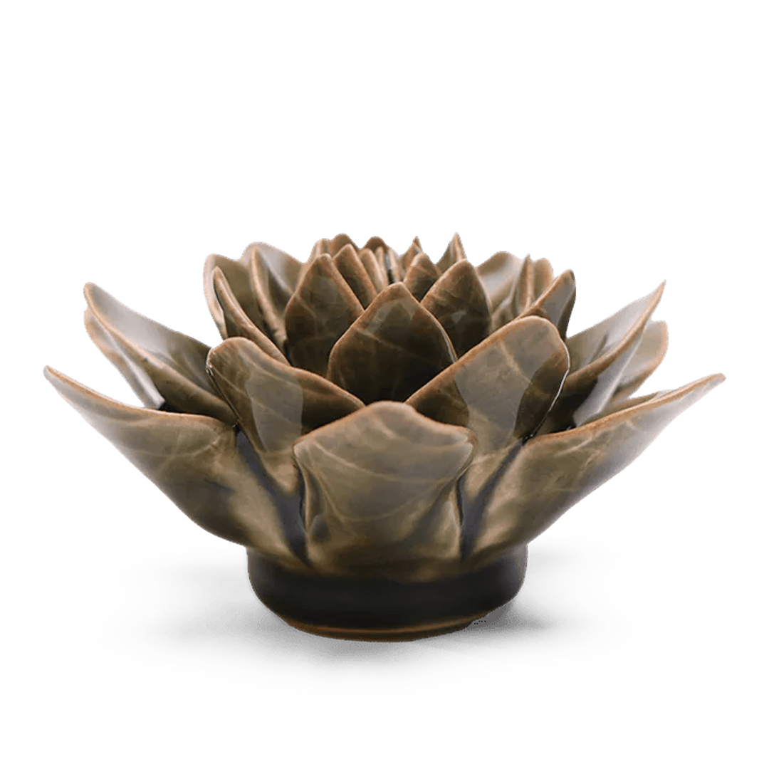 EG01 Olive Green Echeveria - Chive Ceramics Studio - Ceramic Flowers - Chive Ceramics Studio