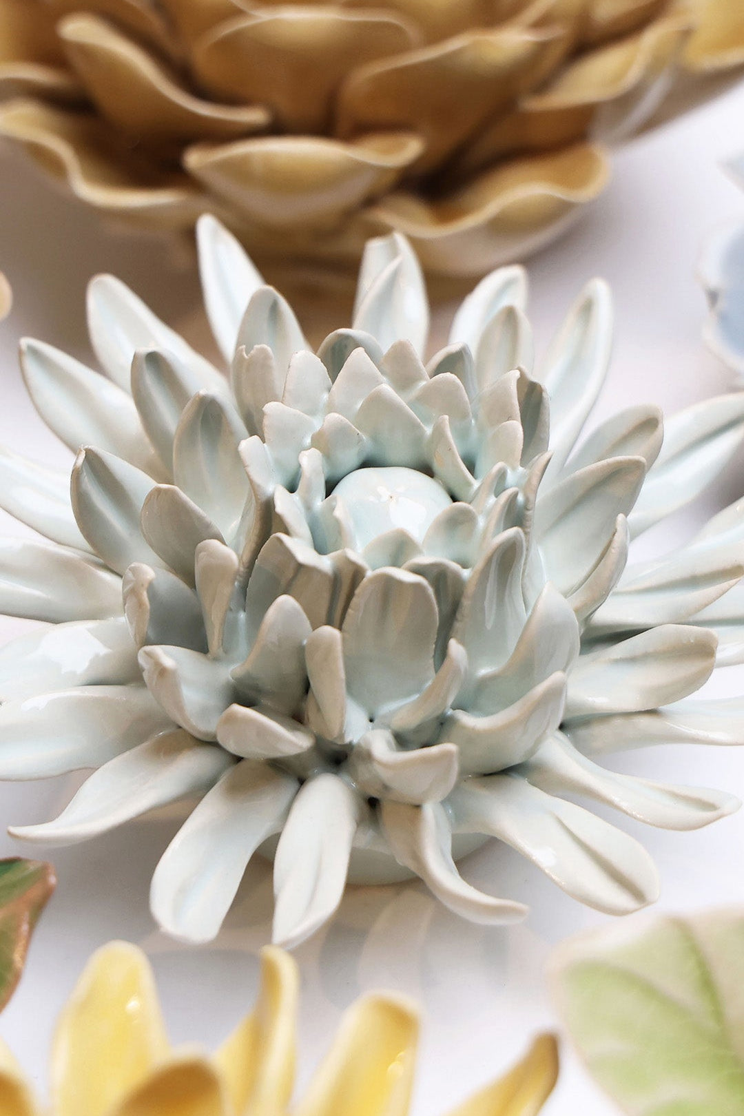 Panache Green Spider Mum - Chive Ceramics Studio - Ceramic Flowers - Chive Ceramics Studio