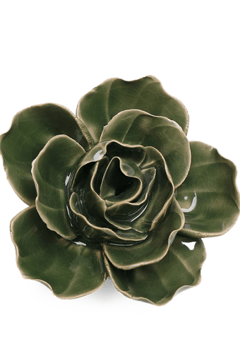 EG03 Fir Green Butterfly Ranunculus - Chive Ceramics Studio - Ceramic Flowers - Chive Ceramics Studio
