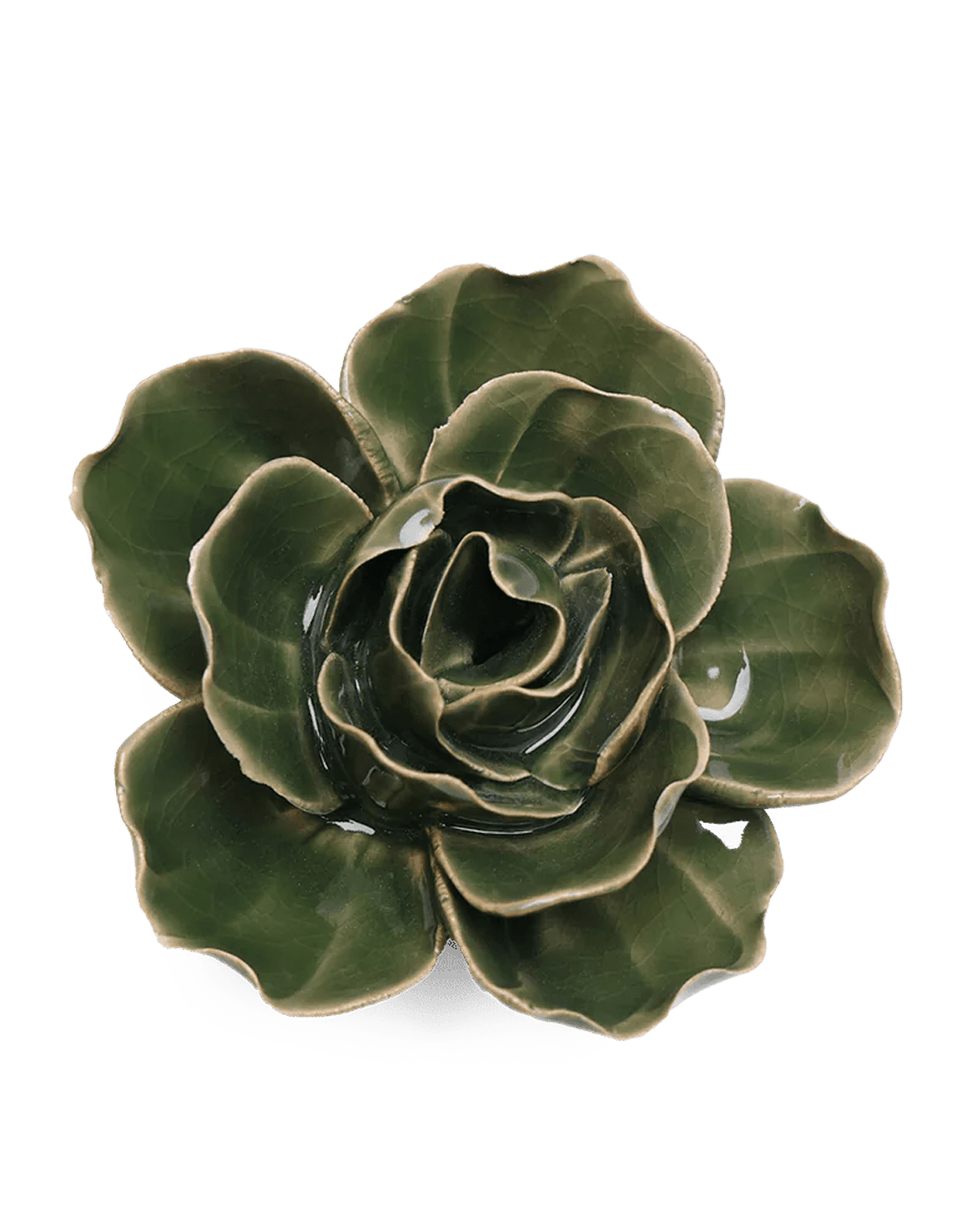 EG03 Fir Green Butterfly Ranunculus - Chive Ceramics Studio - Ceramic Flowers - Chive Ceramics Studio