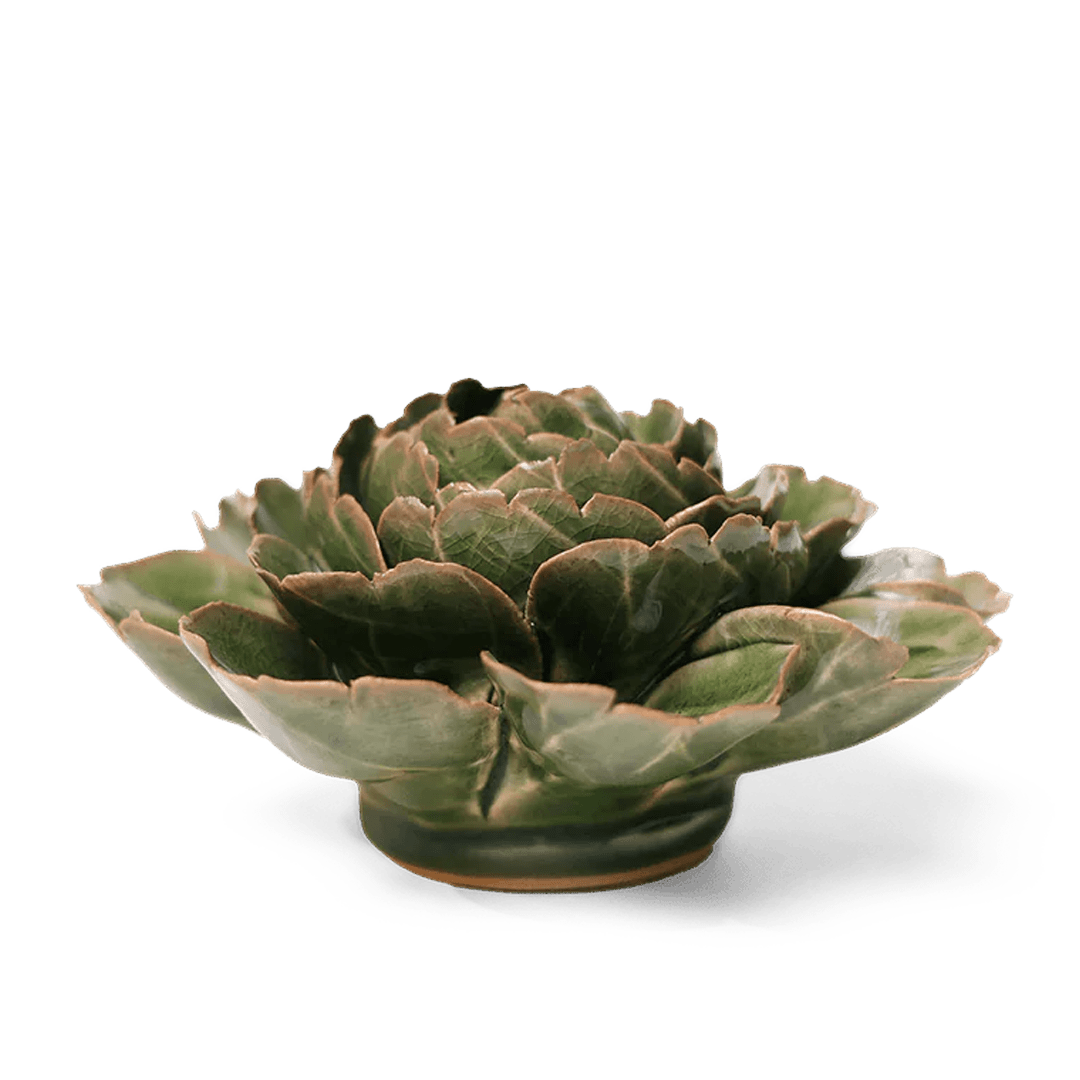 EG05 Avocado Green Rozella Peony - Chive Ceramics Studio - Ceramic Flowers - Chive Ceramics Studio