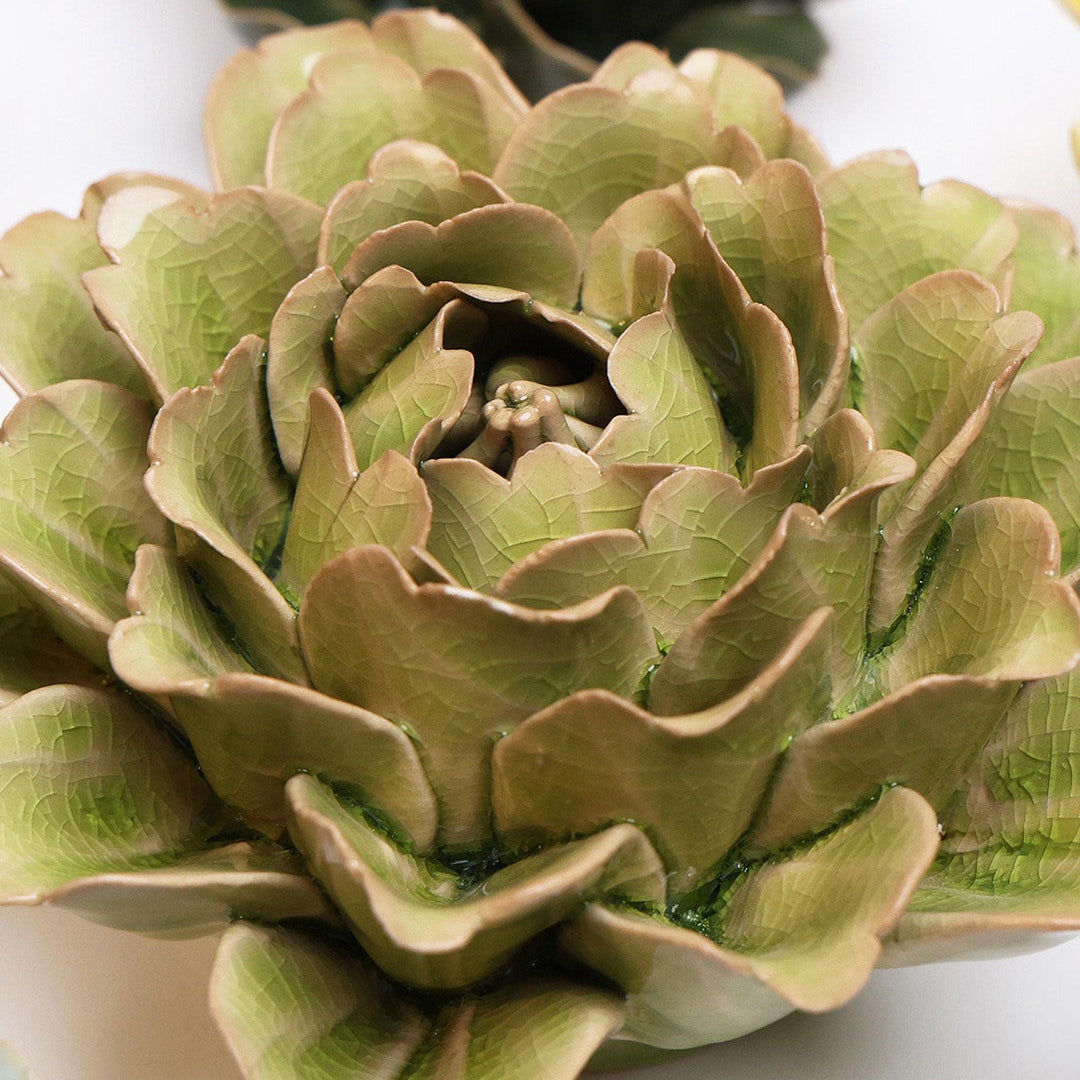 Peridot Comanche Peony - Chive Ceramics Studio - Ceramic Flowers - Chive Ceramics Studio