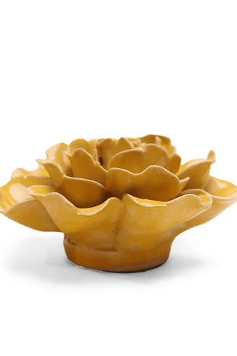 EG07 Burnt Yellow Rose - Chive Ceramics Studio - Ceramic Flowers - Chive Ceramics Studio