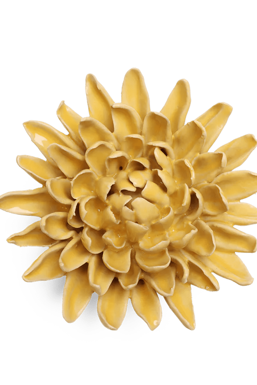 Buttercup Yellow Chrysanthemum - Chive Ceramics Studio - Ceramic Flowers - Chive Ceramics Studio