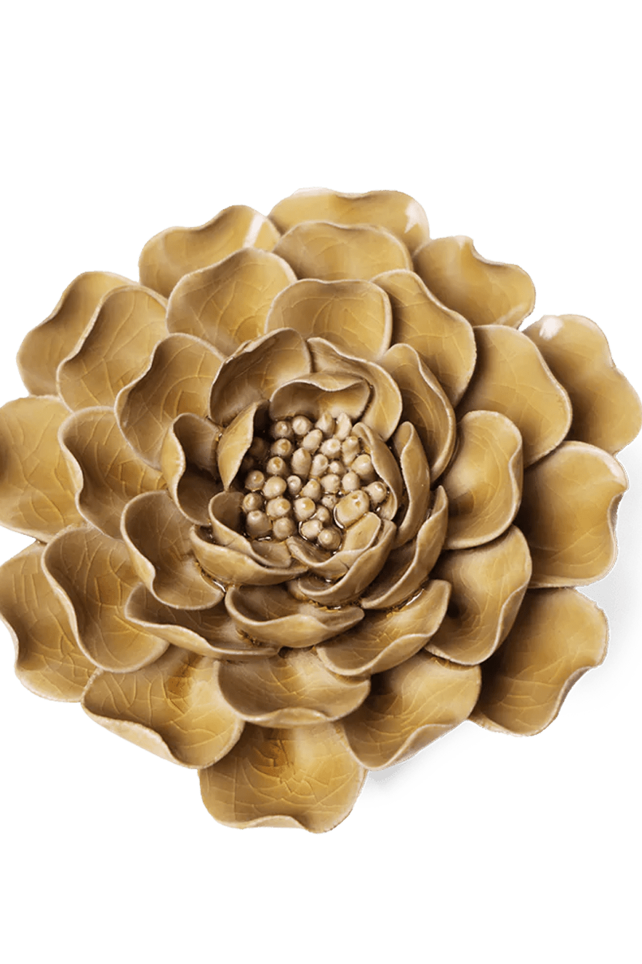EG16 Caramel Charm Peony - Chive Ceramics Studio - Ceramic Flowers - Chive Ceramics Studio