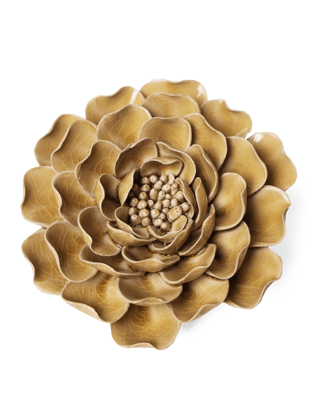 EG16 Caramel Charm Peony - Chive Ceramics Studio - Ceramic Flowers - Chive Ceramics Studio