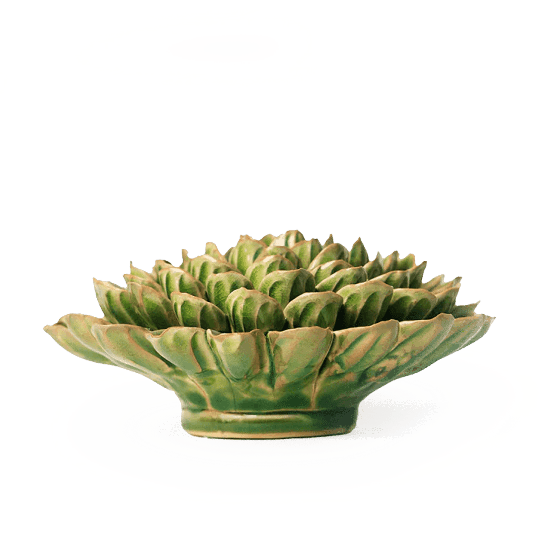 EG20 Avocado Green Unicorn Zinnia - Chive Ceramics Studio - Ceramic Flowers - Chive Ceramics Studio