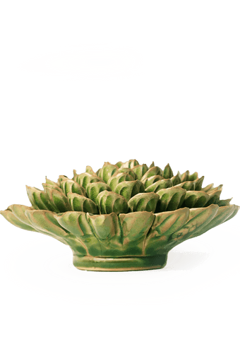 EG20 Avocado Green Unicorn Zinnia - Chive Ceramics Studio - Ceramic Flowers - Chive Ceramics Studio