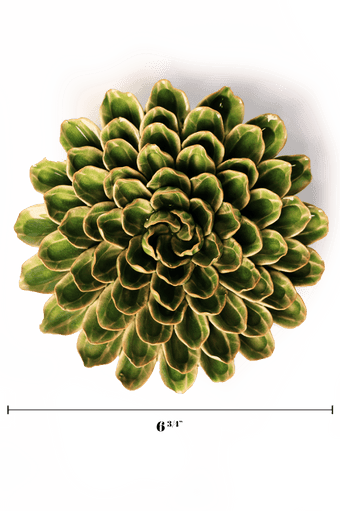 Avocado Green Unicorn Zinnia - Chive Ceramics Studio - Ceramic Flowers - Chive Ceramics Studio