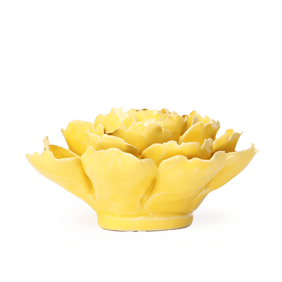 EG21 Buttercup Yellow Gay Paree Peony - Chive Ceramics Studio - Ceramic Flowers - Chive Ceramics Studio