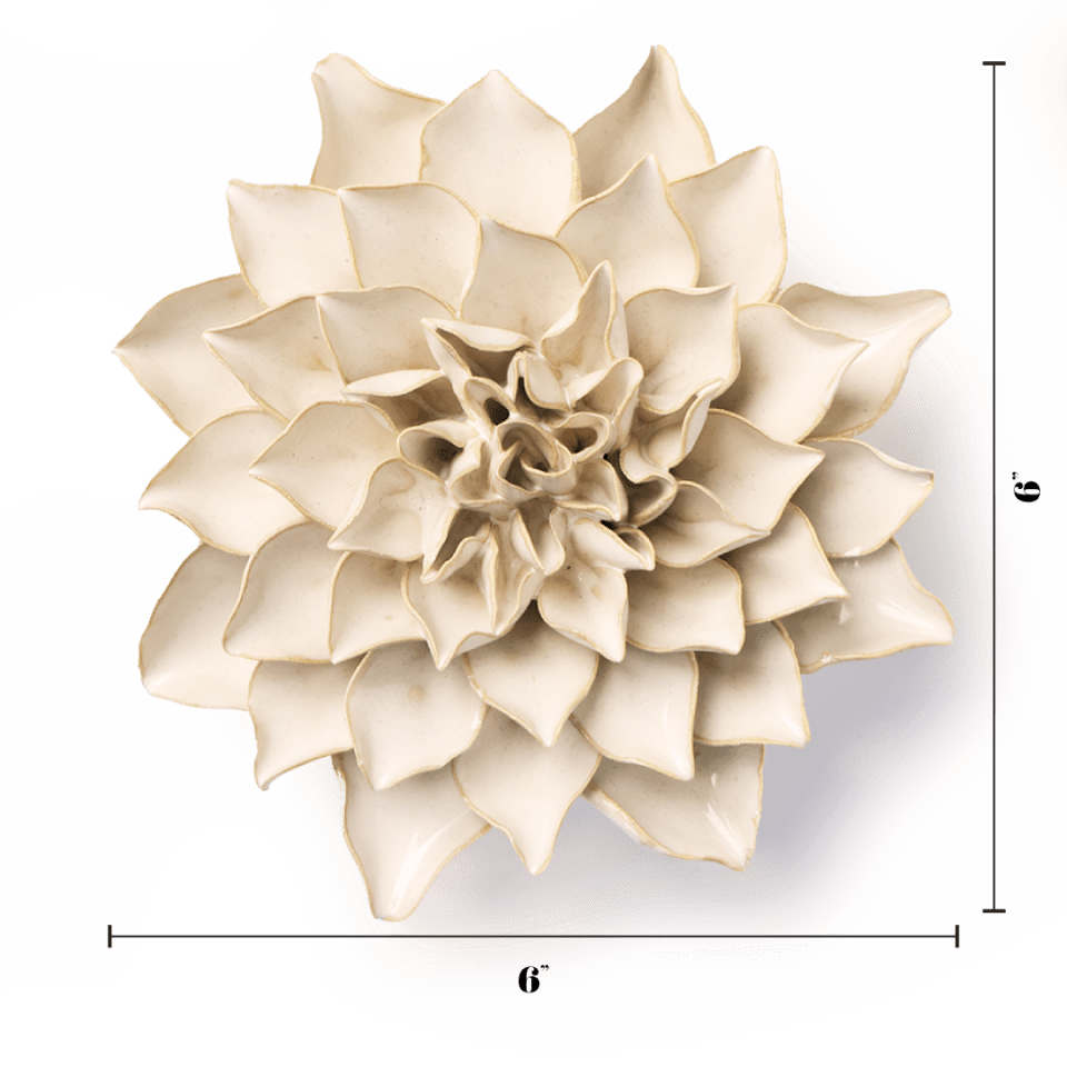 Ivory Autumn Azalea - Chive Ceramics Studio - Ceramic Flowers - Chive Ceramics Studio