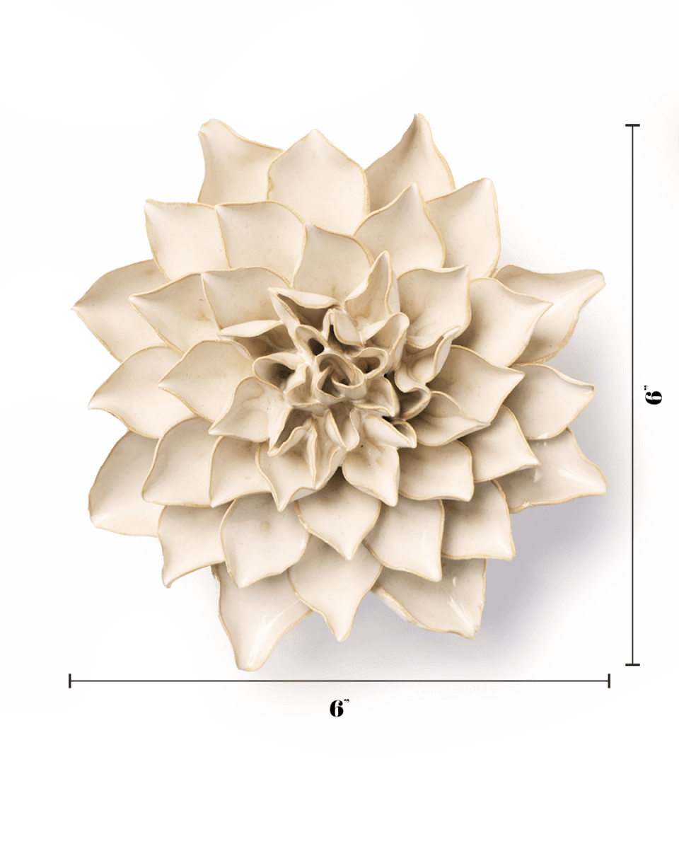 Ivory Autumn Azalea - Chive Ceramics Studio - Ceramic Flowers - Chive Ceramics Studio