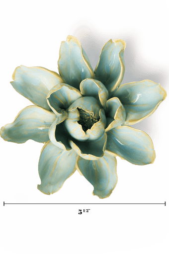 Robin's Egg Blue Aurora Water Lily - Chive Ceramics Studio - Ceramic Flowers - Chive Ceramics Studio