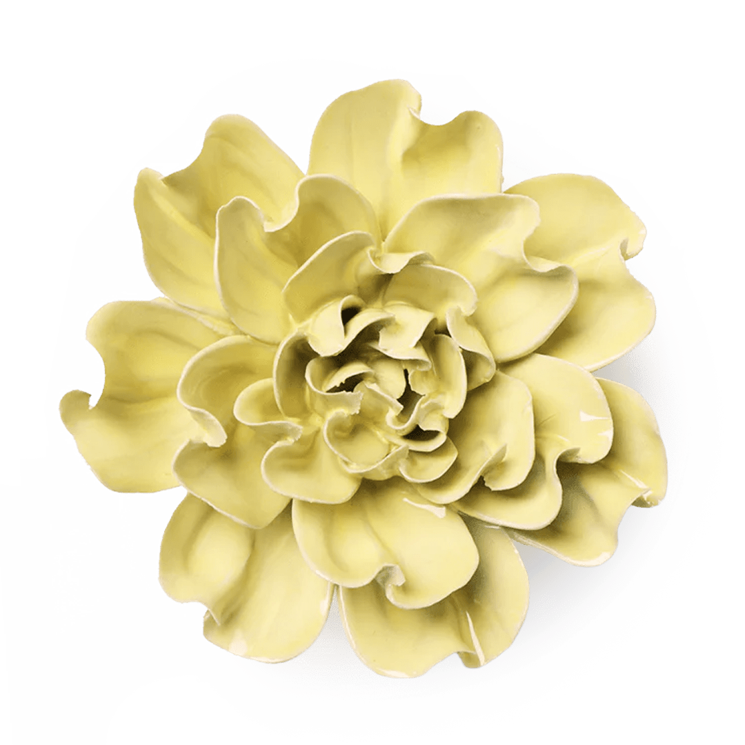EG26 Lime Yellow Larkspur - Chive Ceramics Studio - Ceramic Flowers - Chive Ceramics Studio