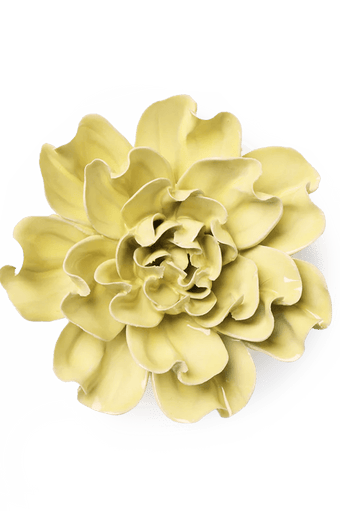 EG26 Lime Yellow Larkspur - Chive Ceramics Studio - Ceramic Flowers - Chive Ceramics Studio