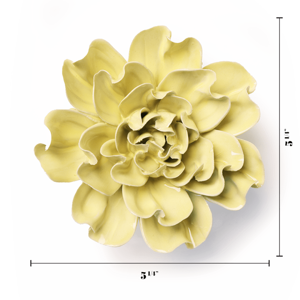 Lime Yellow Larkspur - Chive Ceramics Studio - Ceramic Flowers - Chive Ceramics Studio