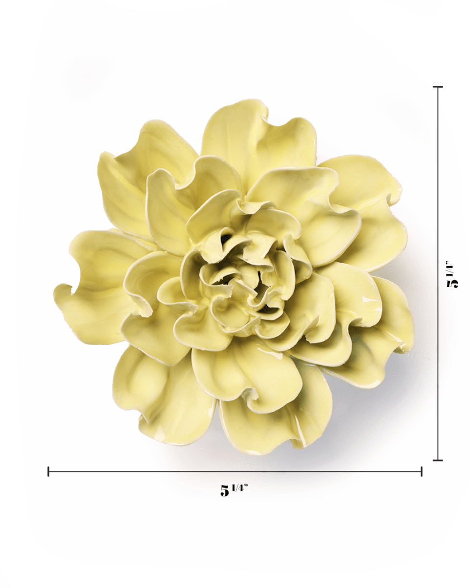 Lime Yellow Larkspur - Chive Ceramics Studio - Ceramic Flowers - Chive Ceramics Studio