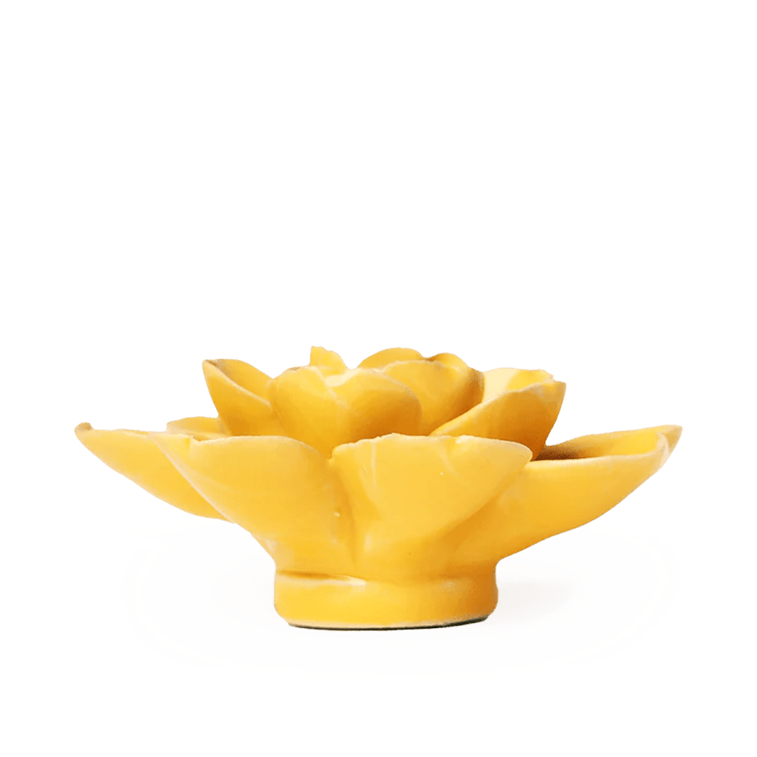 EG27 Burnt Yellow Tahitian Gardenia - Chive Ceramics Studio - Ceramic Flowers - Chive Ceramics Studio