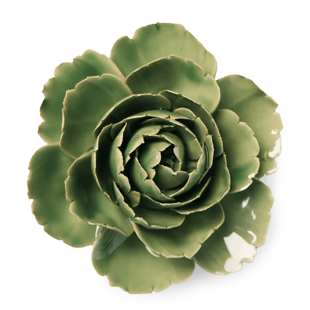 EG30 Jade Green English Rose - Chive Ceramics Studio - Ceramic Flowers - Chive Ceramics Studio