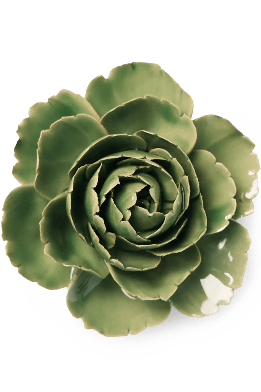 EG30 Jade Green English Rose - Chive Ceramics Studio - Ceramic Flowers - Chive Ceramics Studio