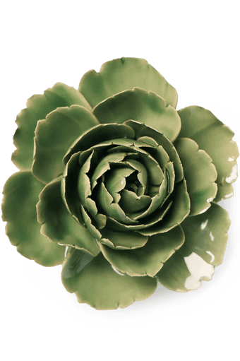 EG30 Jade Green English Rose - Chive Ceramics Studio - Ceramic Flowers - Chive Ceramics Studio