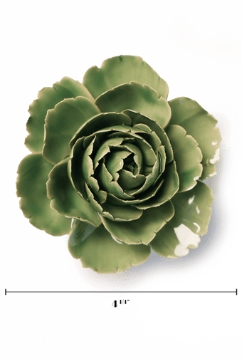 Jade Green English Rose - Chive Ceramics Studio - Ceramic Flowers - Chive Ceramics Studio