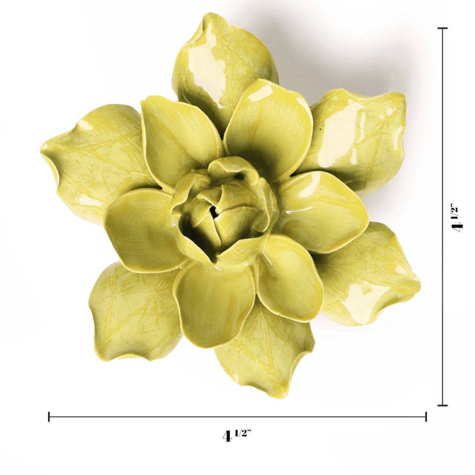 Chartreuse Columbine - Chive Ceramics Studio - Ceramic Flowers - Chive Ceramics Studio