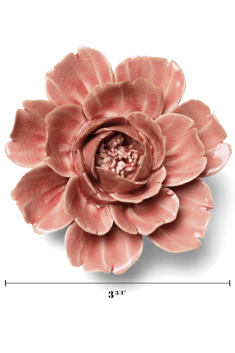 EG37 Champagne Pink Rose - Chive Ceramics Studio - Ceramic Flowers - Chive Ceramics Studio