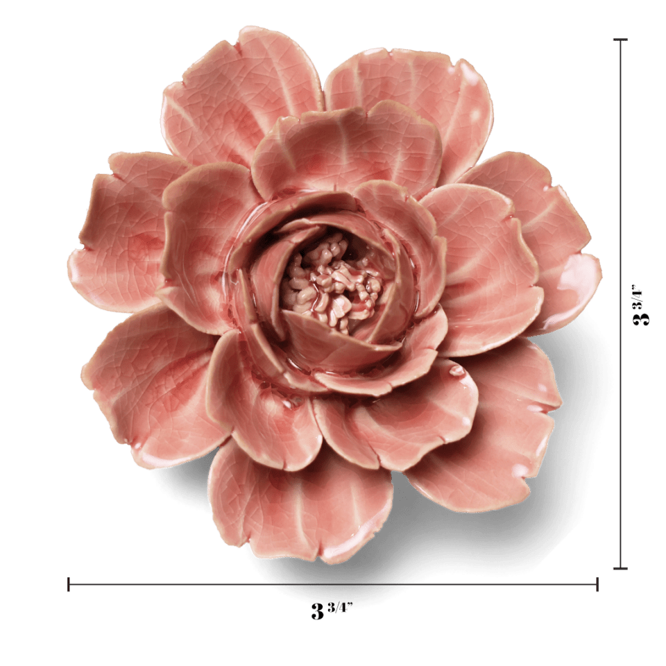 EG37 Champagne Pink Rose - Chive Ceramics Studio - Ceramic Flowers - Chive Ceramics Studio