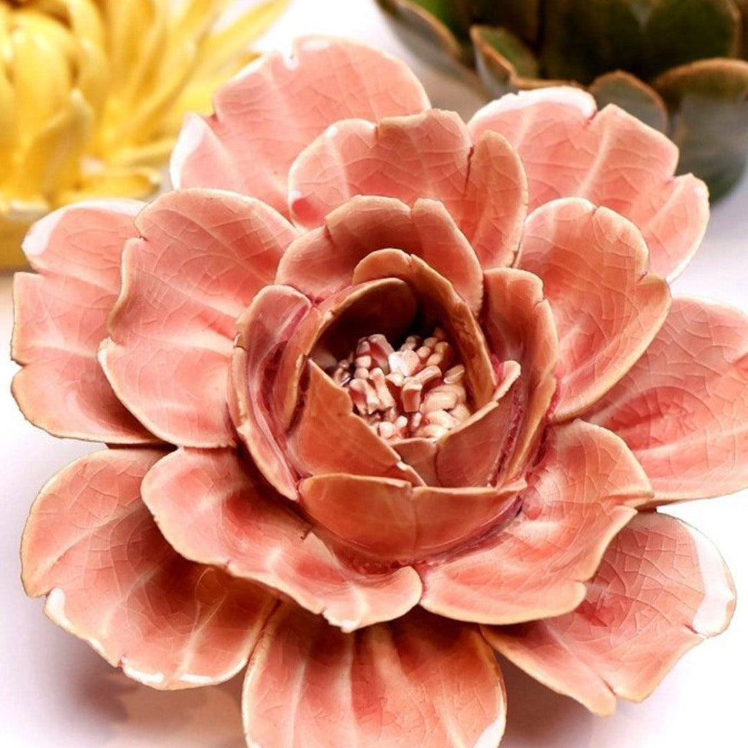 Champagne Pink Rose - Chive Ceramics Studio - Ceramic Flowers - Chive Ceramics Studio