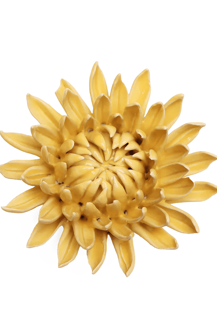 Canary Yellow Sarah Mum - Chive Ceramics Studio - Ceramic Flowers - Chive Ceramics Studio