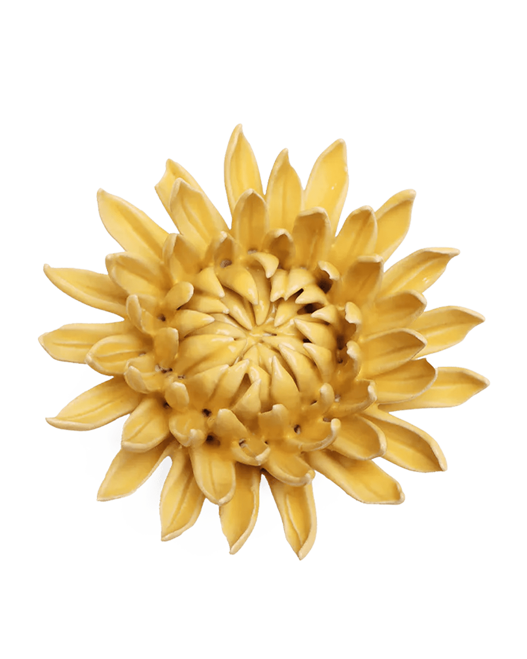Canary Yellow Sarah Mum - Chive Ceramics Studio - Ceramic Flowers - Chive Ceramics Studio