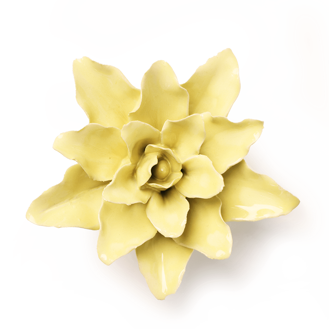 Lime Yellow Tiger Lily - Chive Ceramics Studio - Ceramic Flowers - Chive Ceramics Studio