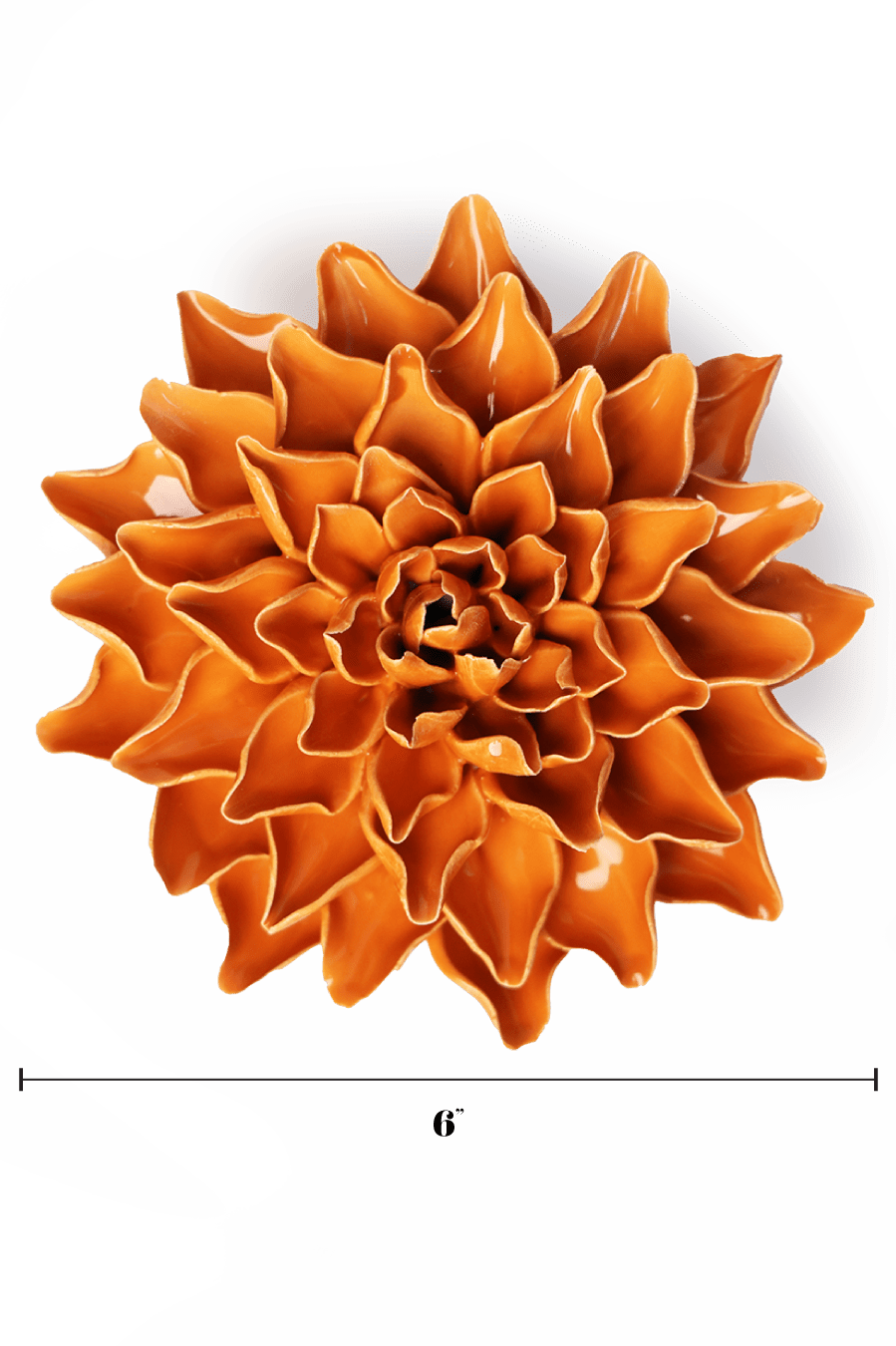 Orange Autumn Azalea - Chive Ceramics Studio - Ceramic Flowers - Chive Ceramics Studio